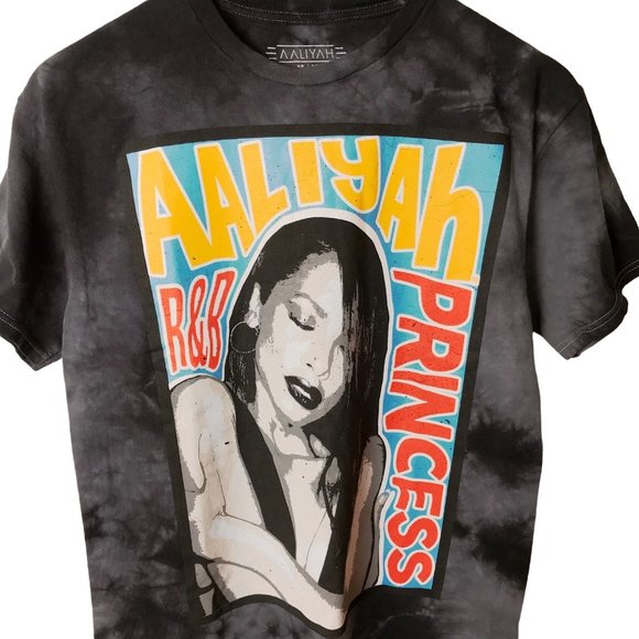 Urban Outfitters Tops - NEW Aaliyah Shirt Adult Medium Blue Gray Concert Tour Singer Band Music NWOT